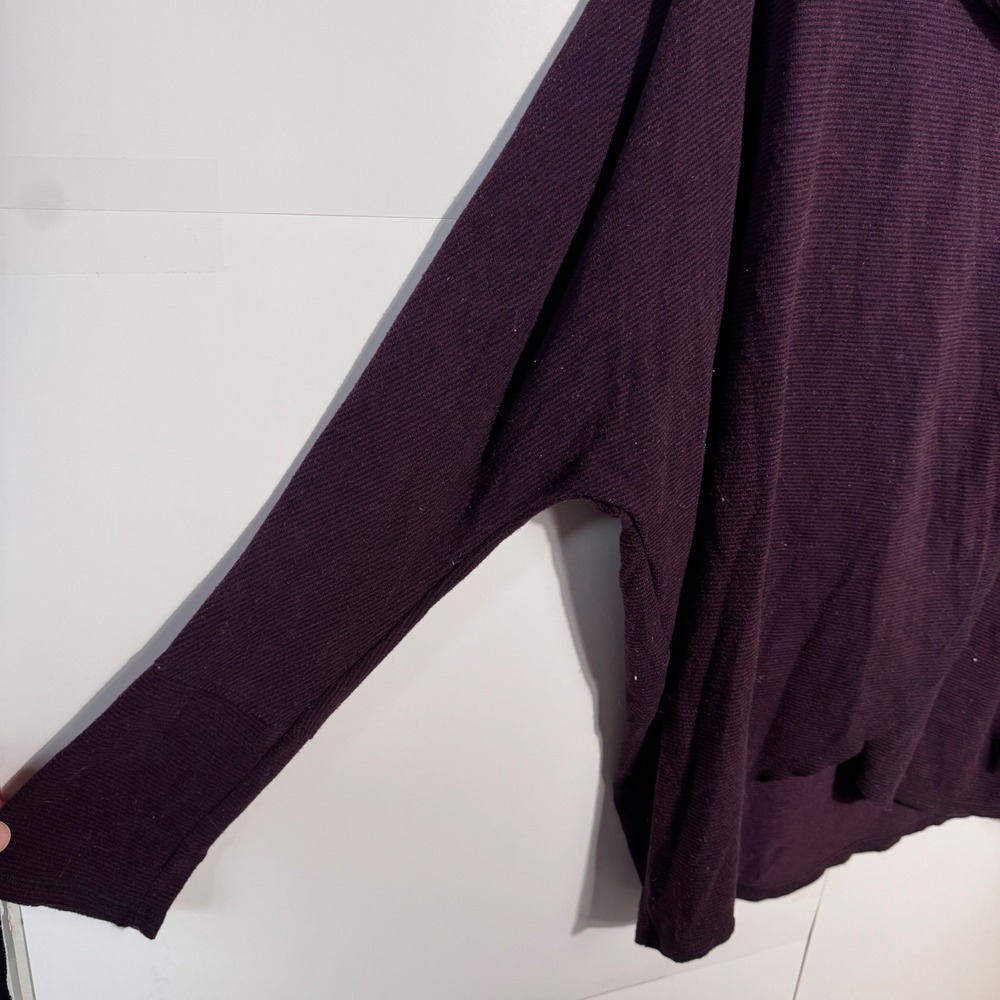 Calvin Klein Performance Cowl Neck Pullover Women XL Purple Stretch Athleisure - Picture 7 of 11